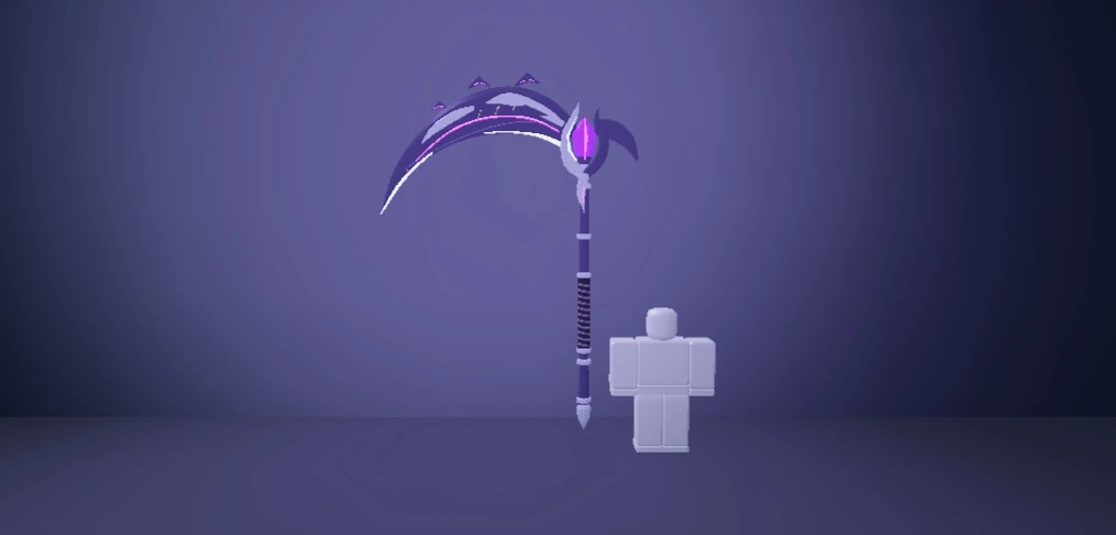 Voidreaper beside an R15 humanoid to show its legendary scale